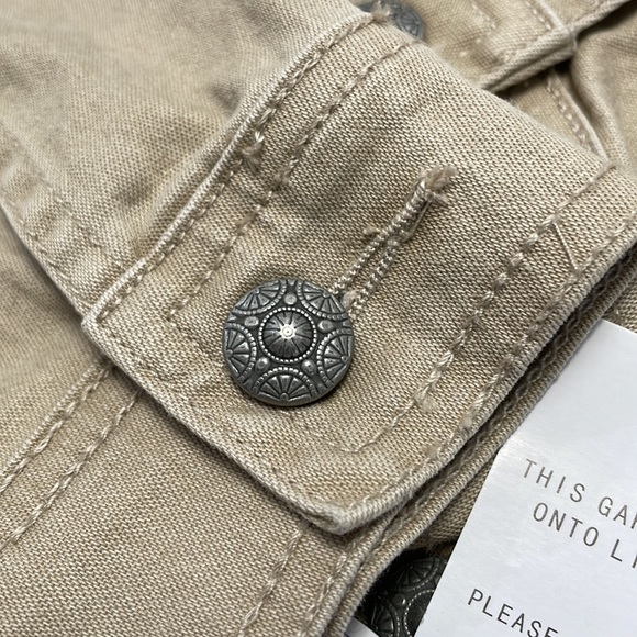 Vintage Dg2 / Diane Gilman Distressed, Light Brown, Denim Jean Jacket, SZ1X NWT - Picture 9 of 11